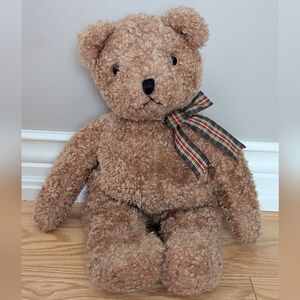 ✨Vintage 1990 Ty Classic 'Curly' Teddy Bear With Plaid Bow✨